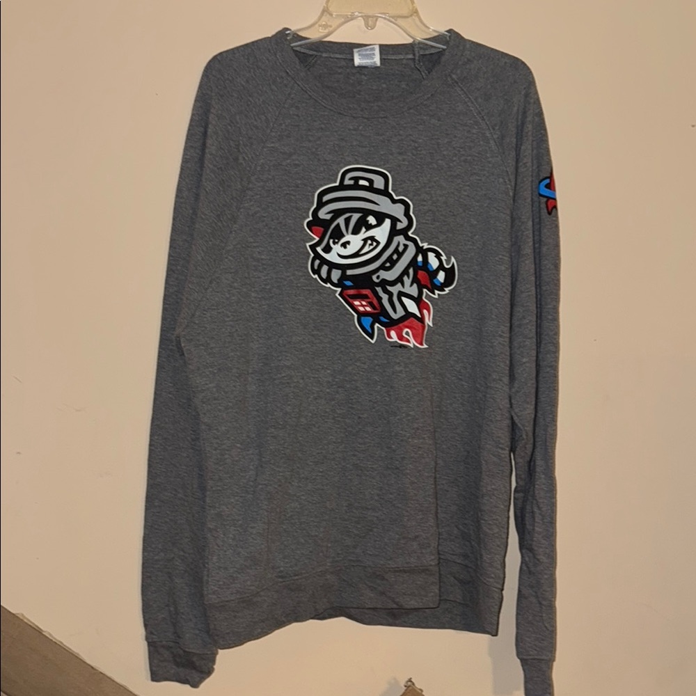 Rocket City Trash Pandas Gray Graphic Men's Sweater 3XL